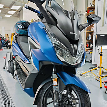 detailing exterior motocicleta